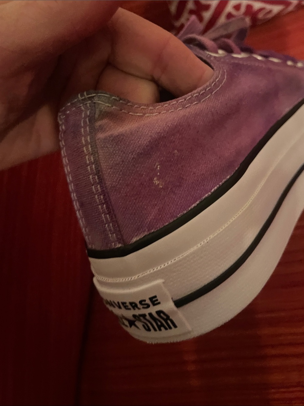 Purple Tie-Dye Low-Top Canvas sneakers - Picture 10 of 17
